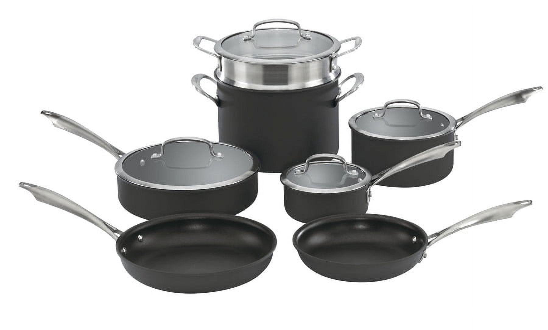 Cuisinart 11-Piece Black Nonstick Aluminum Cookware Set