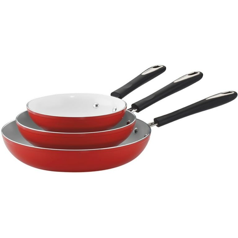 Cuisinart Elements Non-Stick 8, 10 & 12 Skillet Pack - Red