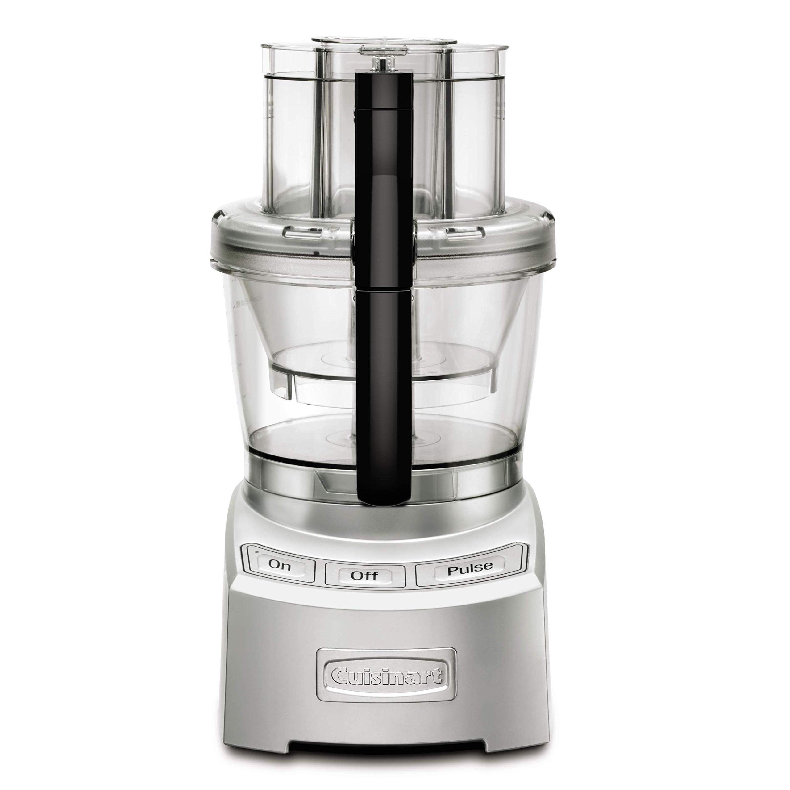 Die-Cast Silver 12-Cup Food Processor with Touch Controls
