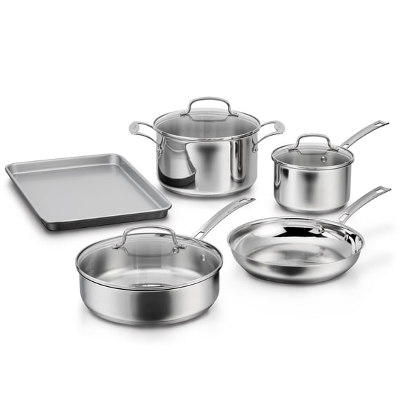 Cuisinart Advantage Pro Stainless Steel Cookware Set with Lids, 8-Piece