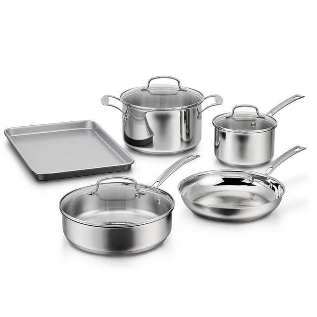 Cuisinart Advantage Pro Series Classic 8-Piece Stainless Steel Cookware Set with Lids