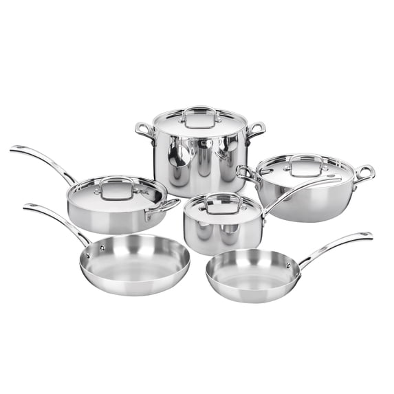 Cuisinart French Classic Tri-Ply 10-Piece Stainless Steel Cookware Set
