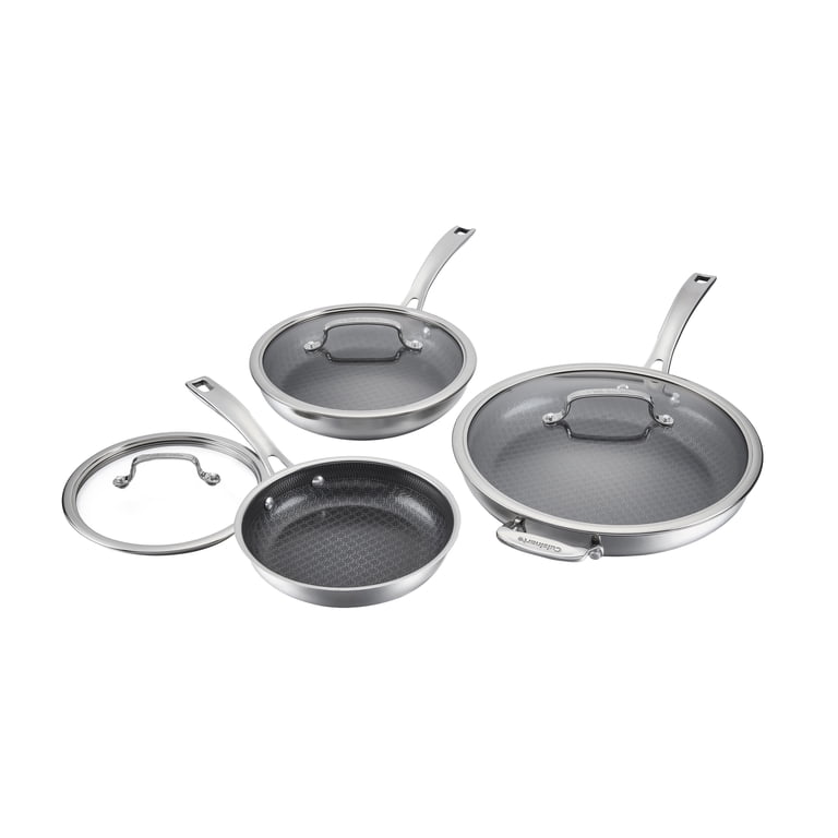 Cuisinart ステンレス鍋 フライパン 6点セット Cuisinart, Skillet Set, Ceramic Nonstick, Oven Safe - Walmart.com