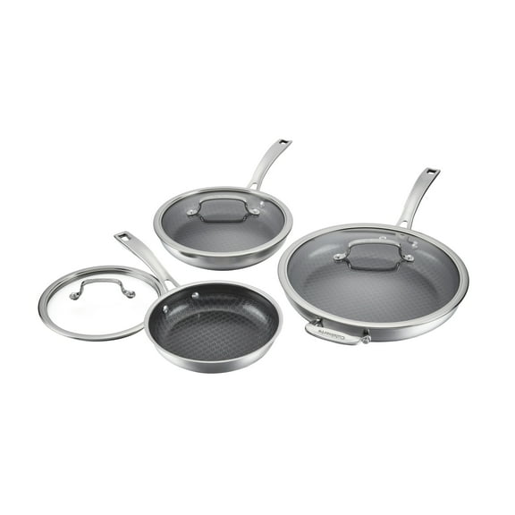 Cuisinart FusionPlus 6pc Skillet Set 8 with Lid 10 with Lid 12 with Lid, FPS-6SSCR