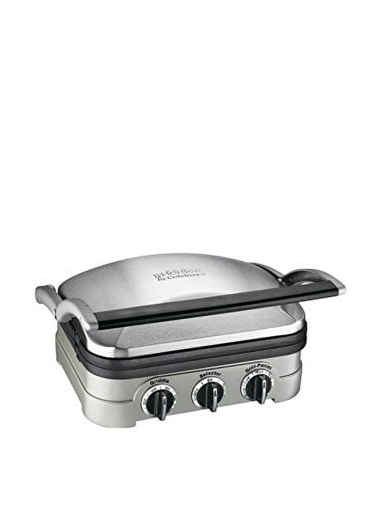 Best Buy: Cuisinart Griddler Stainless Steel 4-in-1 Grill/Griddle and  Panini Press Brushed Stainless-Steel/Black GR-4N