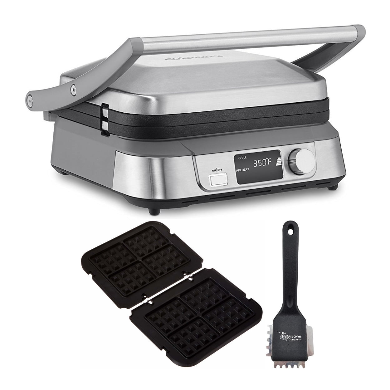 Cuisinart GR5B Series Griddler FIVE with Griddler Waffle Plates and