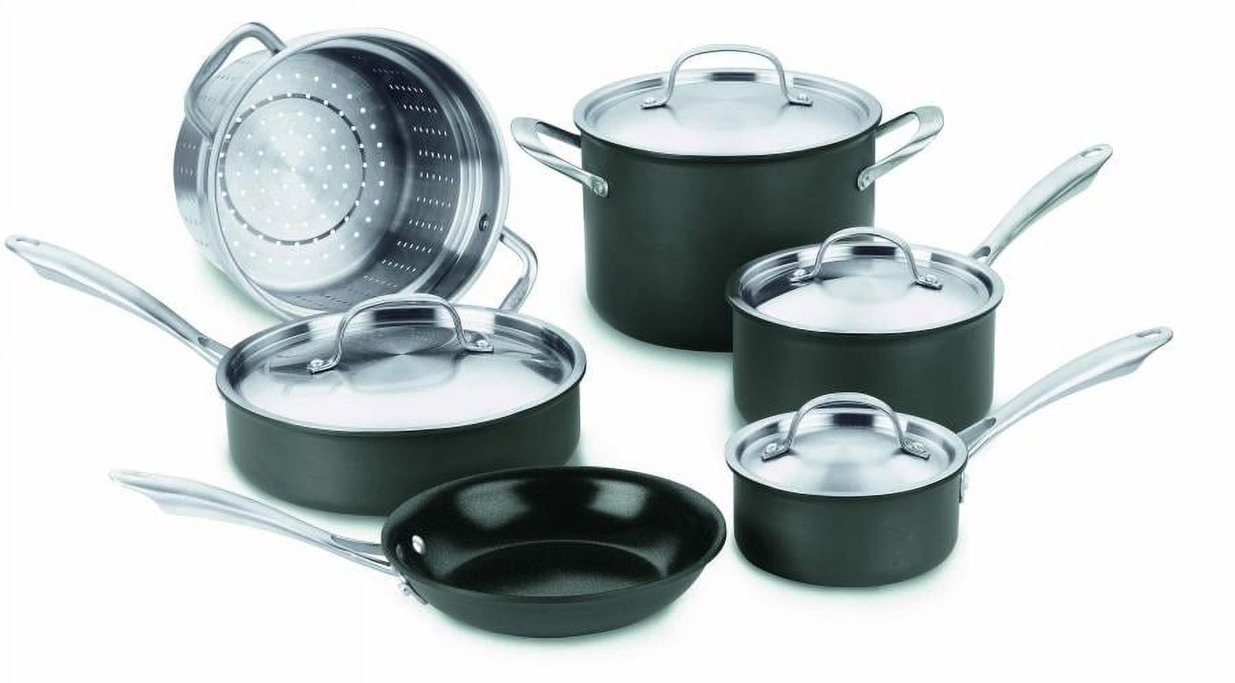 Cuisinart 10-Piece Mica Shine Stainless Cookware Set