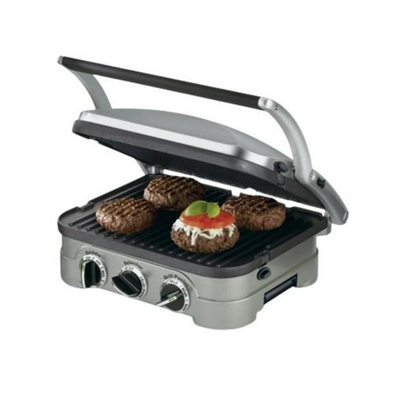 Cuisinart Griddler Indoor Grill, Griddle, and Panini Press Color, Stainless Steel, GR-4NNAS