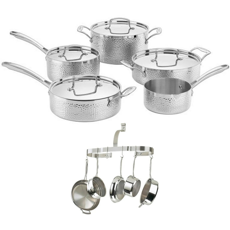 Cuisinart® Hammered Collection Copper Tri-Ply Stainless Steel 9-pc. Cookware  Set