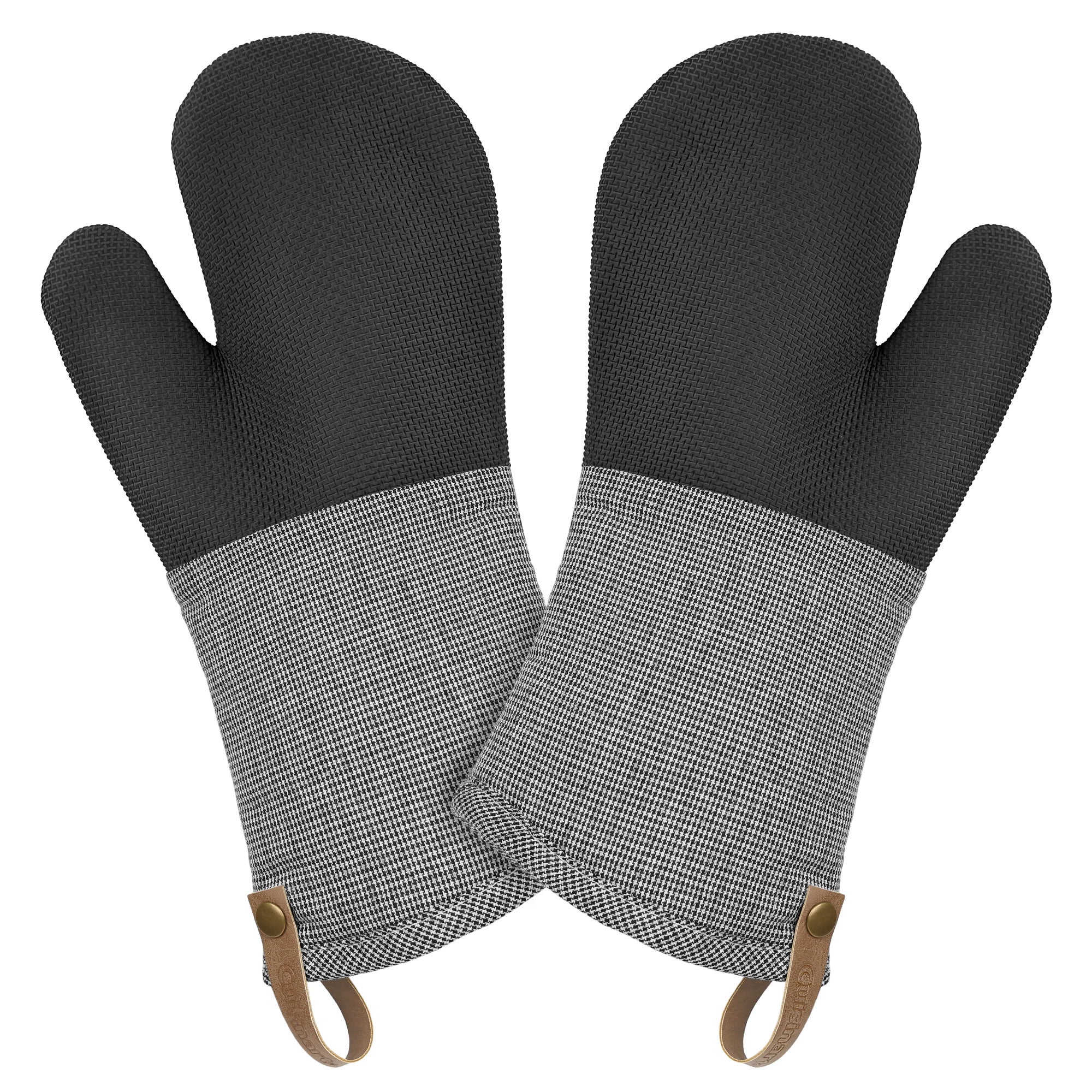 Cuisinart Heritage Kitchen Oven Mitts NonSlip Neoprene Palm (Black