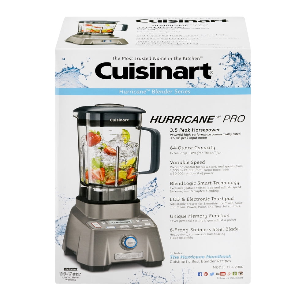 Cuisinart Hurricane Pro Variable Speed Blender, Silver (CBT2000