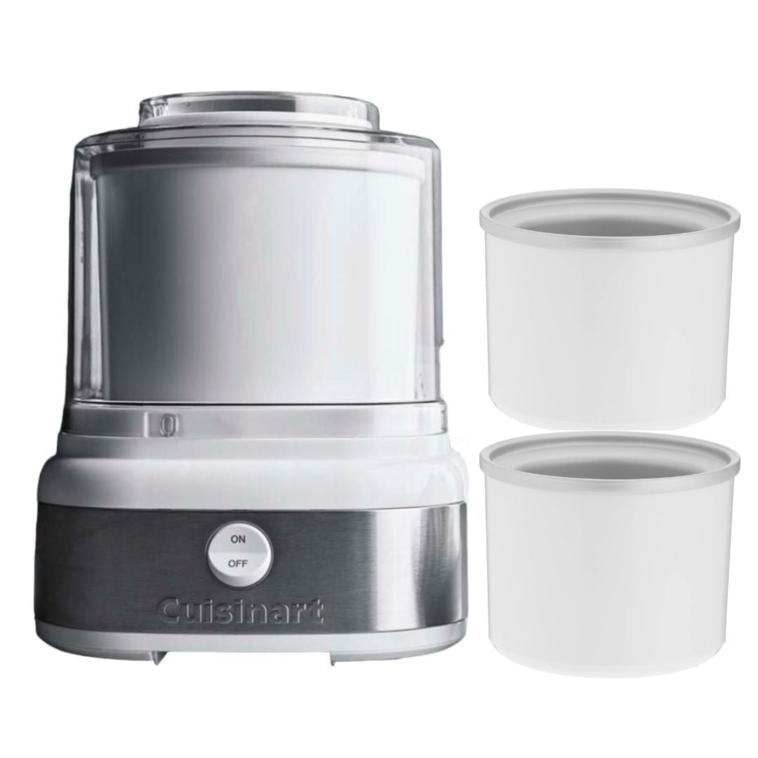 Cuisinart Electric Ice 22 Ice Cream Maker with Double Insulated Freezer Bowls and Recipe Book Walmart