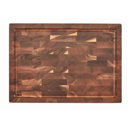 Cuisinart Large 17" Reversible End Grain Acacia Cutting Board Embedded Handles