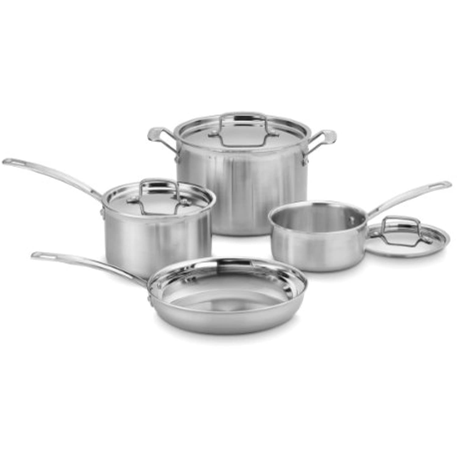 KitchenAid Pan Set Multi-Ply Stainless Steel - 7-Piece