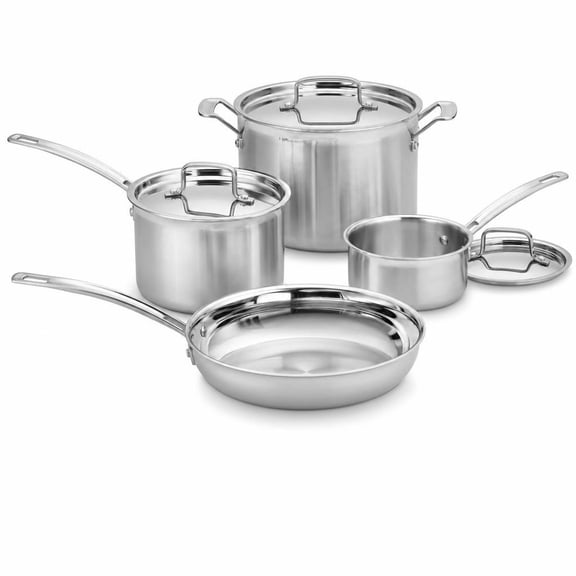 Cuisinart MCP-7NP1 Multiclad Pro Triple Ply 7-Piece Cookware Set Skillet