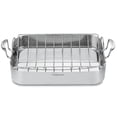 thumbnail image 1 of Cuisinart MCP117-16BR MultiClad Pro Stainless 16-In. Rectangular Roasting Pan with Rack, 1 of 3