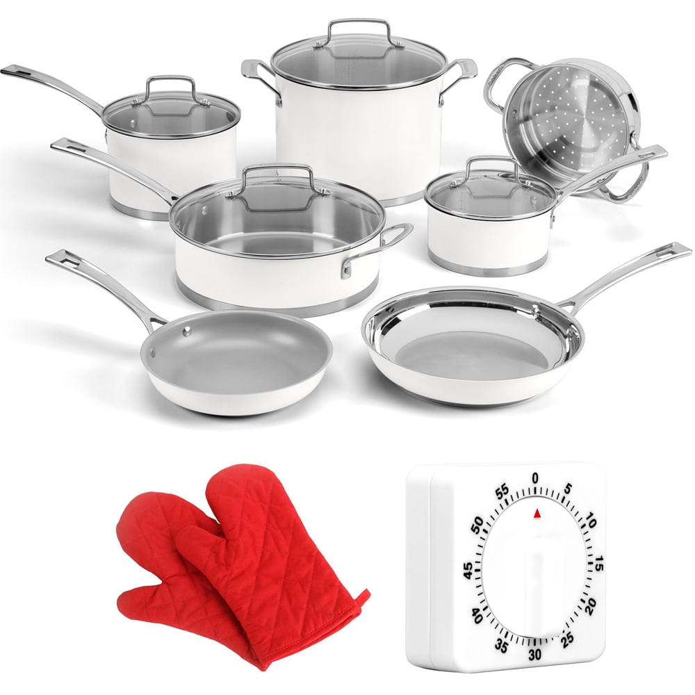 Cuisinart MW8911 Professional Series 11piece Cookware Set Matte White