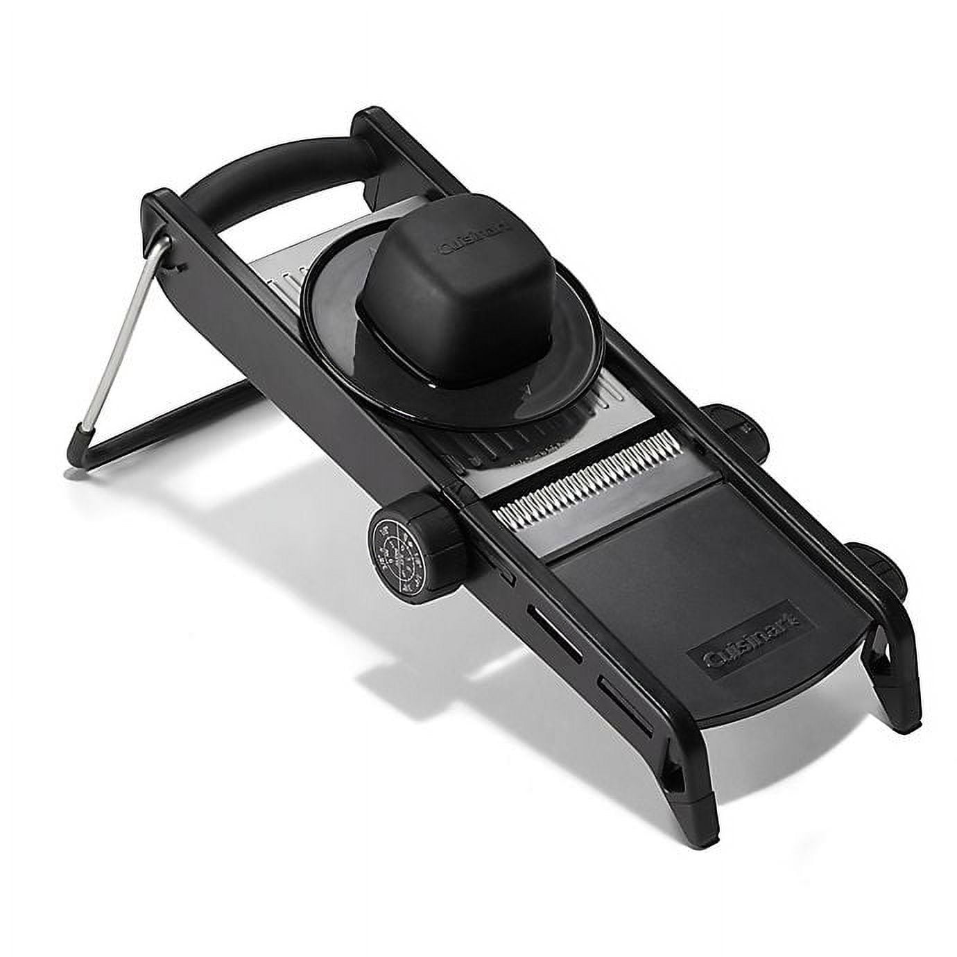 Black Stainless Steel Manual Mandoline Slicer with Adjustable Blades
