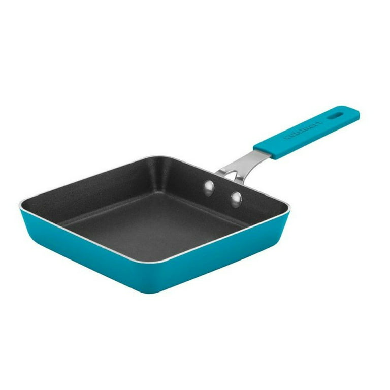 Cuisinart Mini Square Nonstick Fry Pan with Slotted Turner - Blue