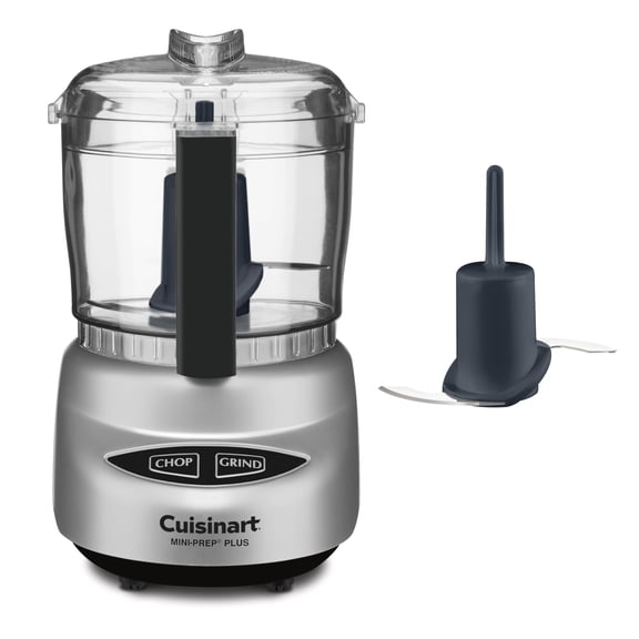 Cuisinart Mini-Prep Plus Food Processor, 24-Ounce Mini Food Processor to Chop Herbs, Vegetables, and Hard Cheese, 24-Ounce Work Bowl, Reversible Stainless Steel Blade, DLC-2ABC, Brushed Chrome