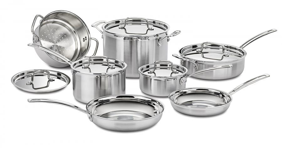 Cuisinart MultiClad Pro Triple Ply 12-Piece Stainless Steel Cookware Set