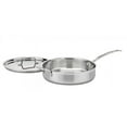 thumbnail image 1 of Cuisinart Multiclad Pro Tri-Ply Stainless Steel 5.5 Qt. Sauté Pan W/Helper & Cover, 1 of 3