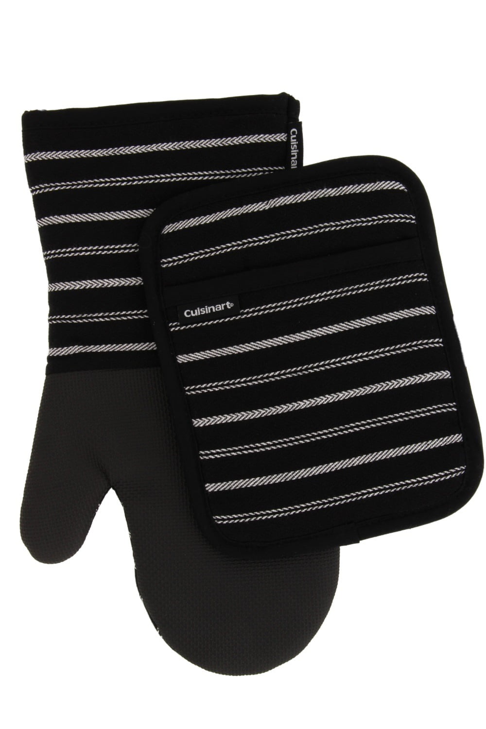 Neoprene Mini Oven Mitts, 2 Pack Heat Resistant Gloves Potholder to Protect Hands with Non-Slip Grip Surfaces and Hanging Loop for Handling Hot Pot