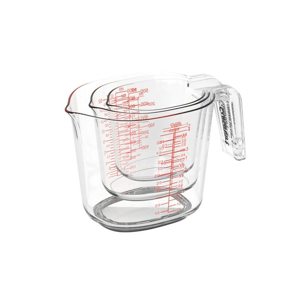 Cuisinart Nesting Liquid Measuring Cups, Clear, 3-Piece, CTG-00-3MC