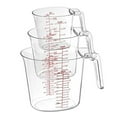 thumbnail image 1 of Cuisinart Nesting Measuring Cup Collection 1-3 Cup Plastic Stackable Measuring Cups With Handles, Clear, 1 of 3
