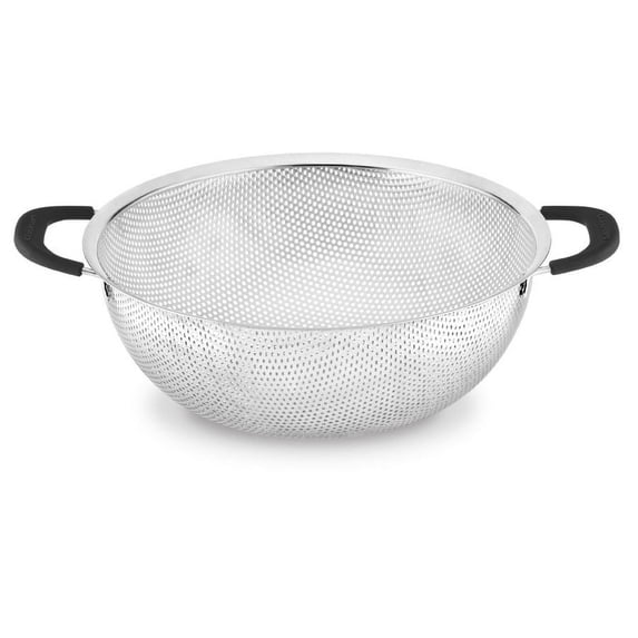 Cuisinart 11.1 in Stainless Steel 5 qt Dishwasher Safe, Construction, Soft Grip Handles Food Colanders