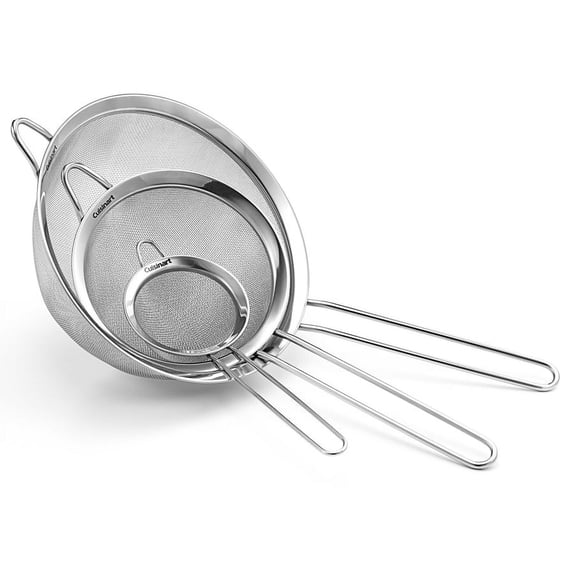 Cuisinart Mesh Strainer Set, Stainless Steel, 3 Piece