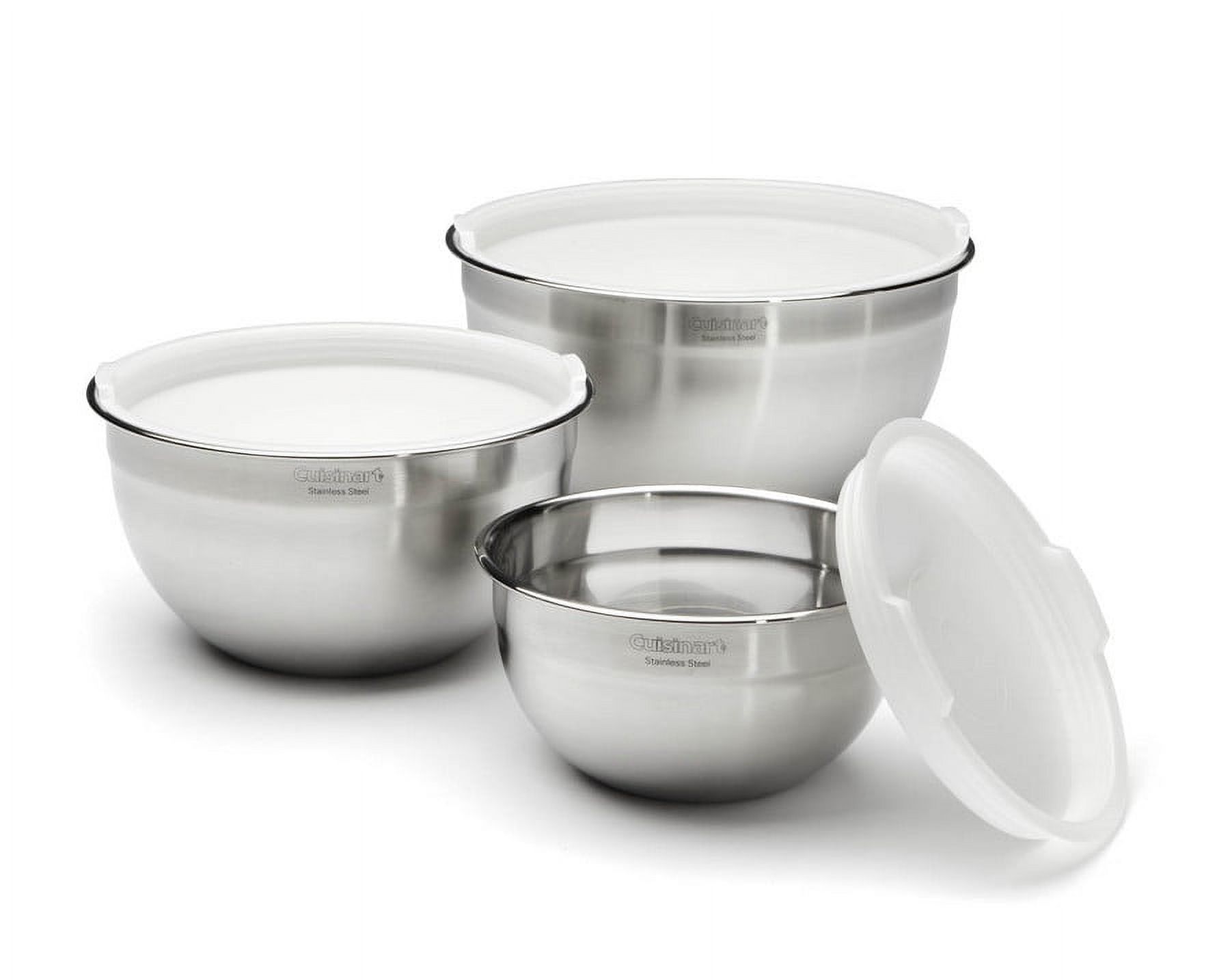 Cuisinart Non-Handled Stainless Steel Mixing Bowls with Lids - image 1 of 2