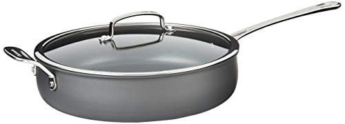 5.5 qt Hard Anodized Non-Stick Saute Pan with Stainless Steel Handle
