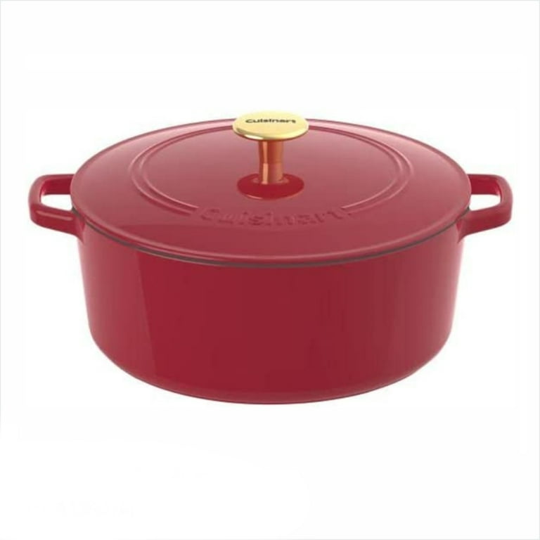 Cuisinart Oval Casserole Qt Enameled Cast Iron Red Dishwasher