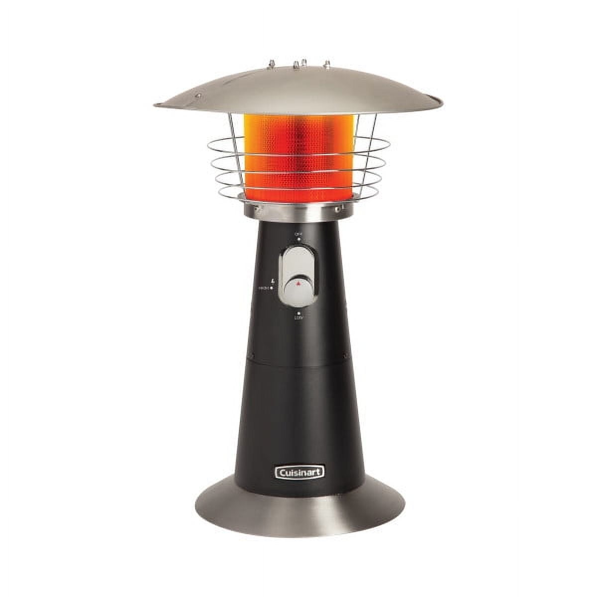 Black Stainless Steel Portable Tabletop Patio Heater, 11,000 BTU