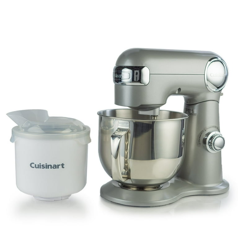 Cuisinart Precision 5.5-Quart Stand Mixer + Ice Cream Maker Attachment |  Brushed Chrome