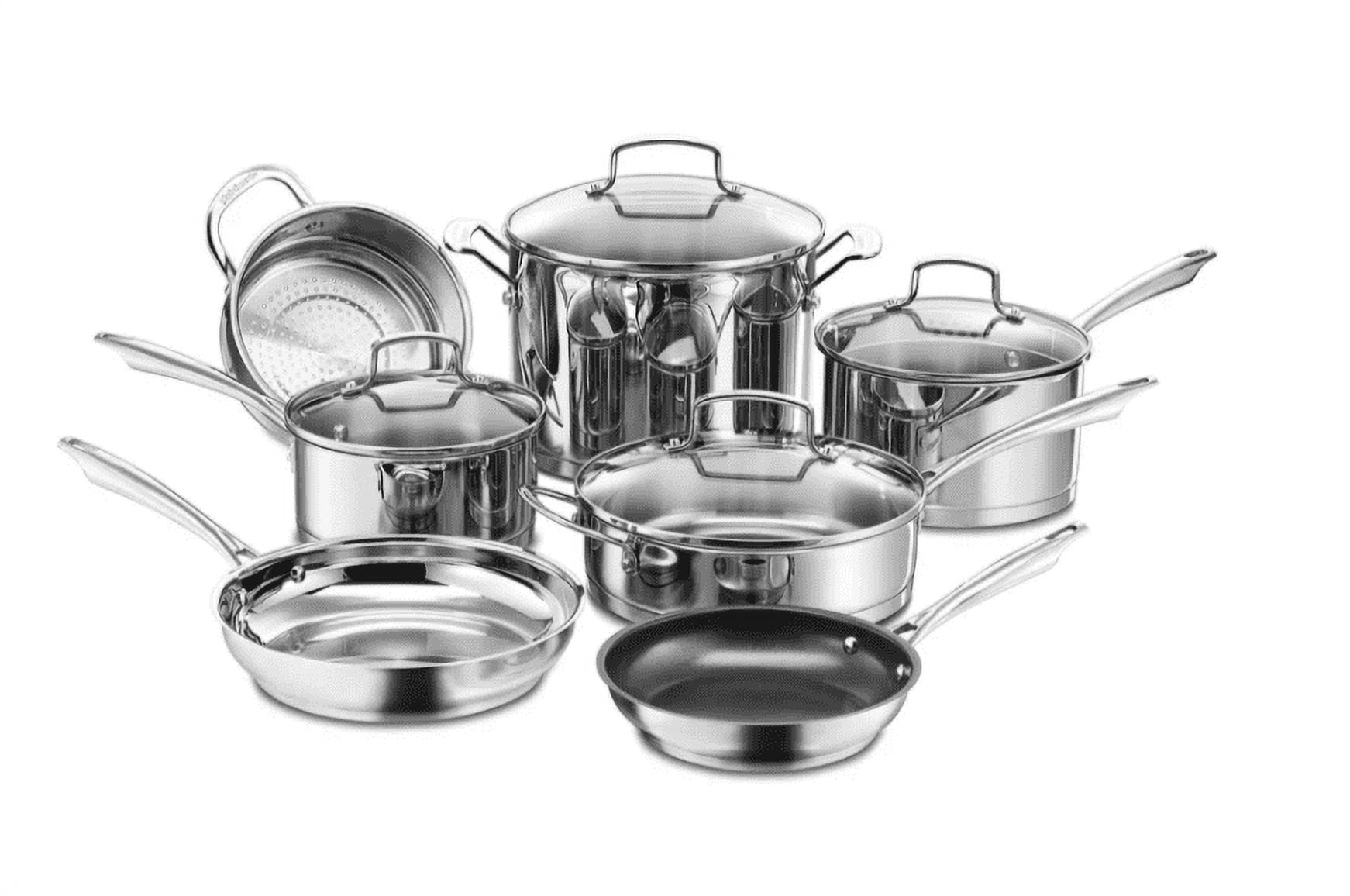 Cuisinart Chef's Classic 11-Piece Stainless Steel Cookware Set 77-11G - The  Home Depot