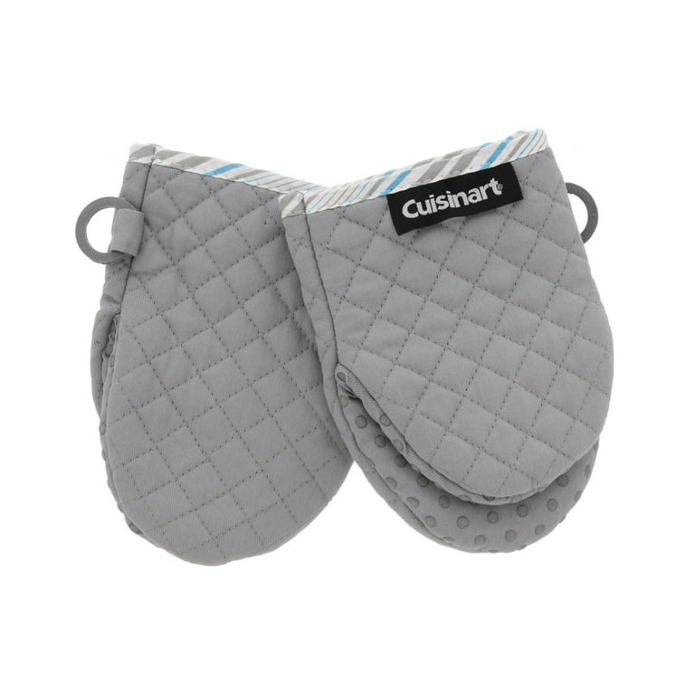 Silicone Oven Mitts - Extra Long Professional Quality Heat Resistant with  Quilted Lining and 2-sided Textured Grip - 1 pair Gray by Hastings Home