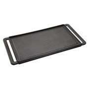 Cuisinart Reversible Cast Iron Grill/Griddle Plate, 15.75” x 9” Pre-Seasoned Cooking Surface with Flat and Ribbed Sides, Stovetop Griddle for Electric Ranges, Use on Stove, Campfire, or Gas Grill