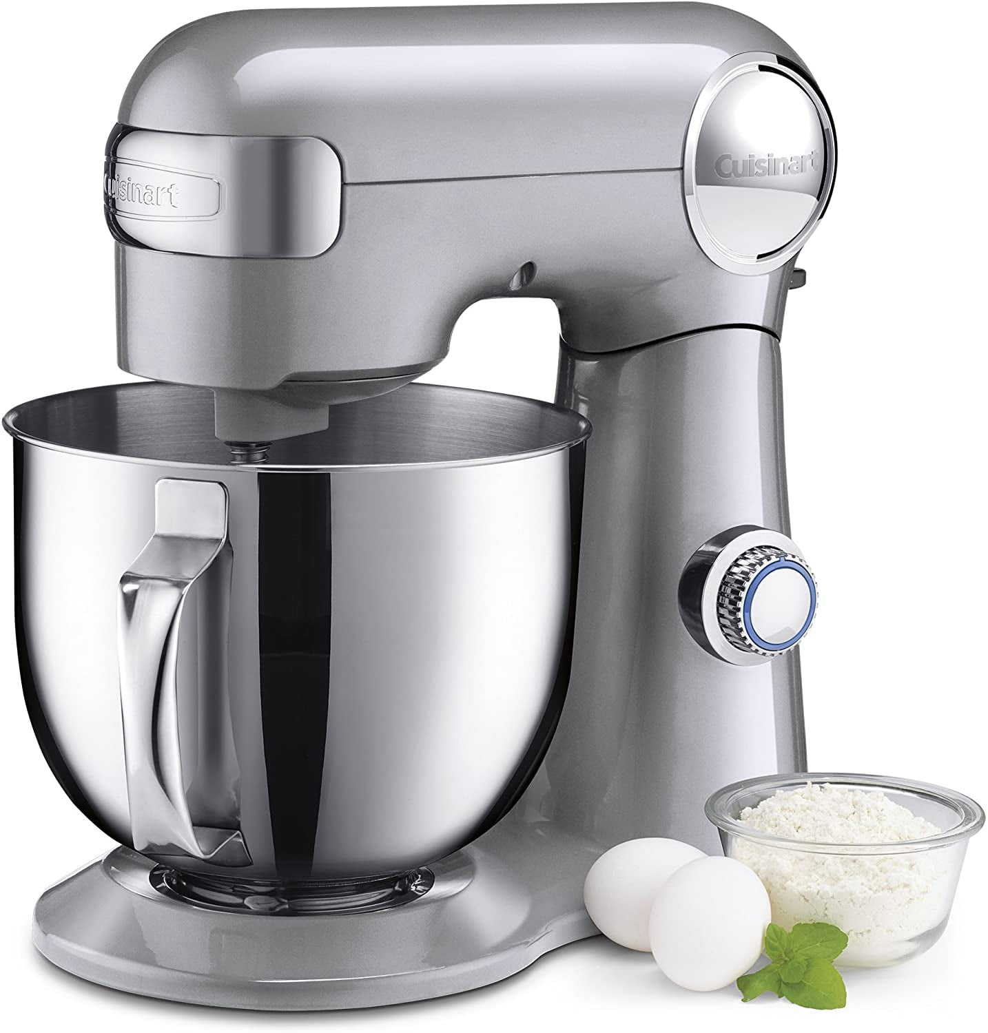 Cuisinart SM50BC 5.5 Quart Stand Mixer Brushed Chrome Silver Lining