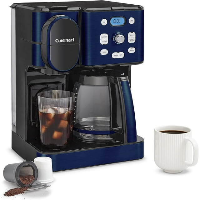 Cuisinart SS16 2in1 Coffee Center, Navy Blue, Dual Coffee Pot and
