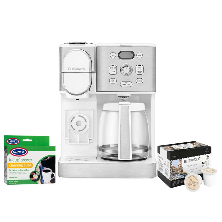 Cuisinart SS-16W Center Combo Coffee Maker (White)+12 ct Italian