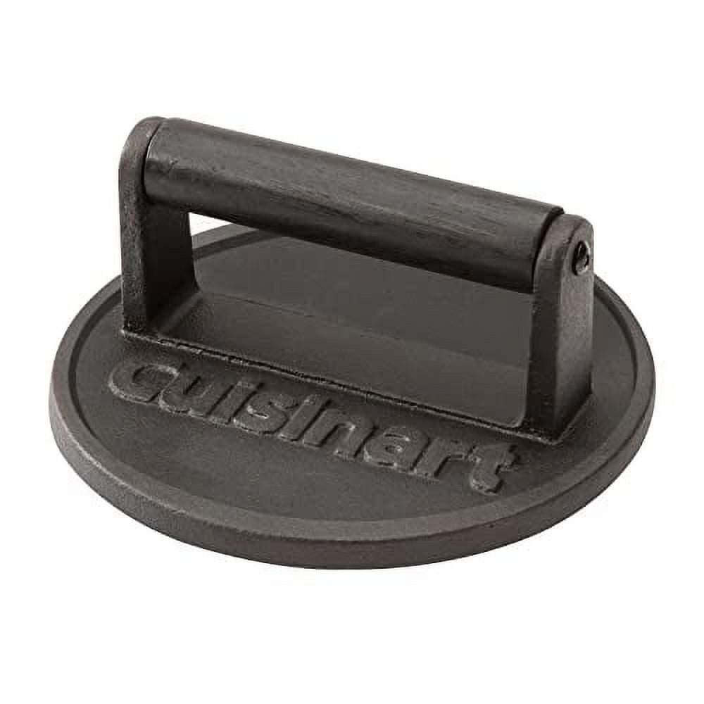 Heavy-Duty Black Cast Iron Non-Stick Burger Press