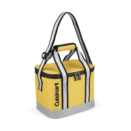 Cuisinart Square Lunch Tote Cooler, Yellow, Holds up to 8-12oz cans