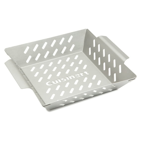 Cuisinart® Stainless Steel BBQ Wok - Grilling Basket, Perforated Grilling Surface Enhances Natural Flavors