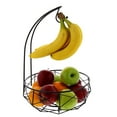 thumbnail image 1 of Cuisinart Stainless Steel Fruit Basket with Banana Hanger, Matte Black - Fruit Storage Basket with Banana Holder to Showcase and Organize your Fresh Produce, 1 of 7