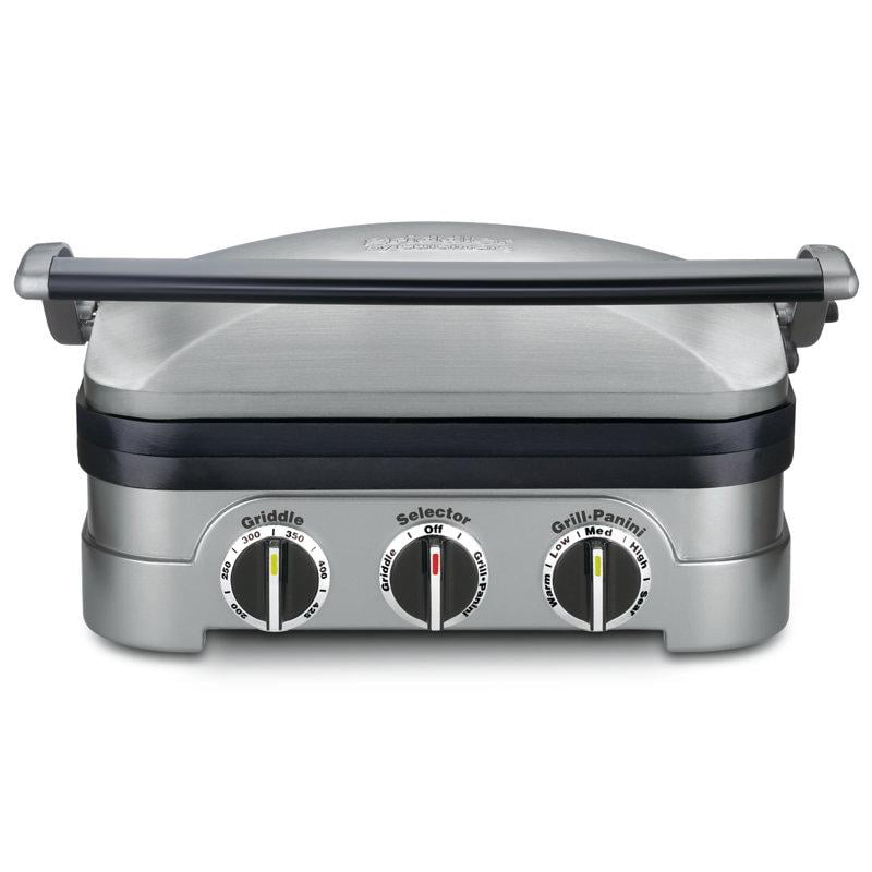 Cuisinart Stainless Steel Griddler, 5-in-1 Panini Press, Sandwich Maker u0026 More
