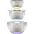 thumbnail image 1 of Cuisinart 3-Piece Stainless Steel Mixing Bowls with Nonslip Base, 1.5qt, 3qt & 5qt, 1 of 4
