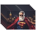 thumbnail image 1 of Christmas Santa Claus Non-Slip Placemat Decoration for Table - Washable Cute Christmas Outside Decorations for Porch 6Pack 17.7" X 13" New Year's Eve Door Mats Indoor, 1 of 6