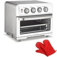 thumbnail image 1 of Cuisinart TOA-70W AirFryer Toaster Oven with Grill White Bundle with Deco Chef Pair of Red Heat Resistant Oven Mitt, 1 of 6